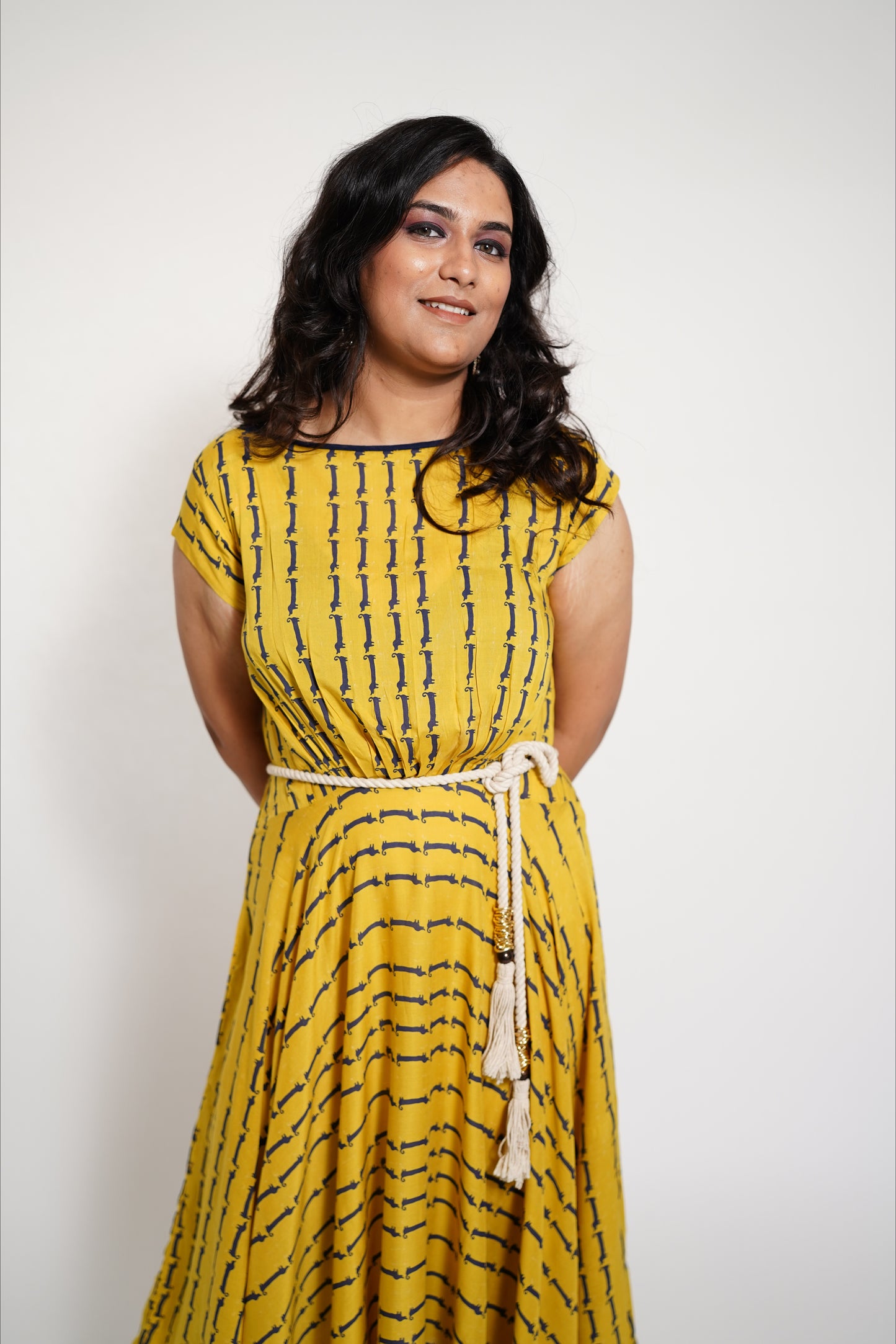 Yellow indowestern Dress