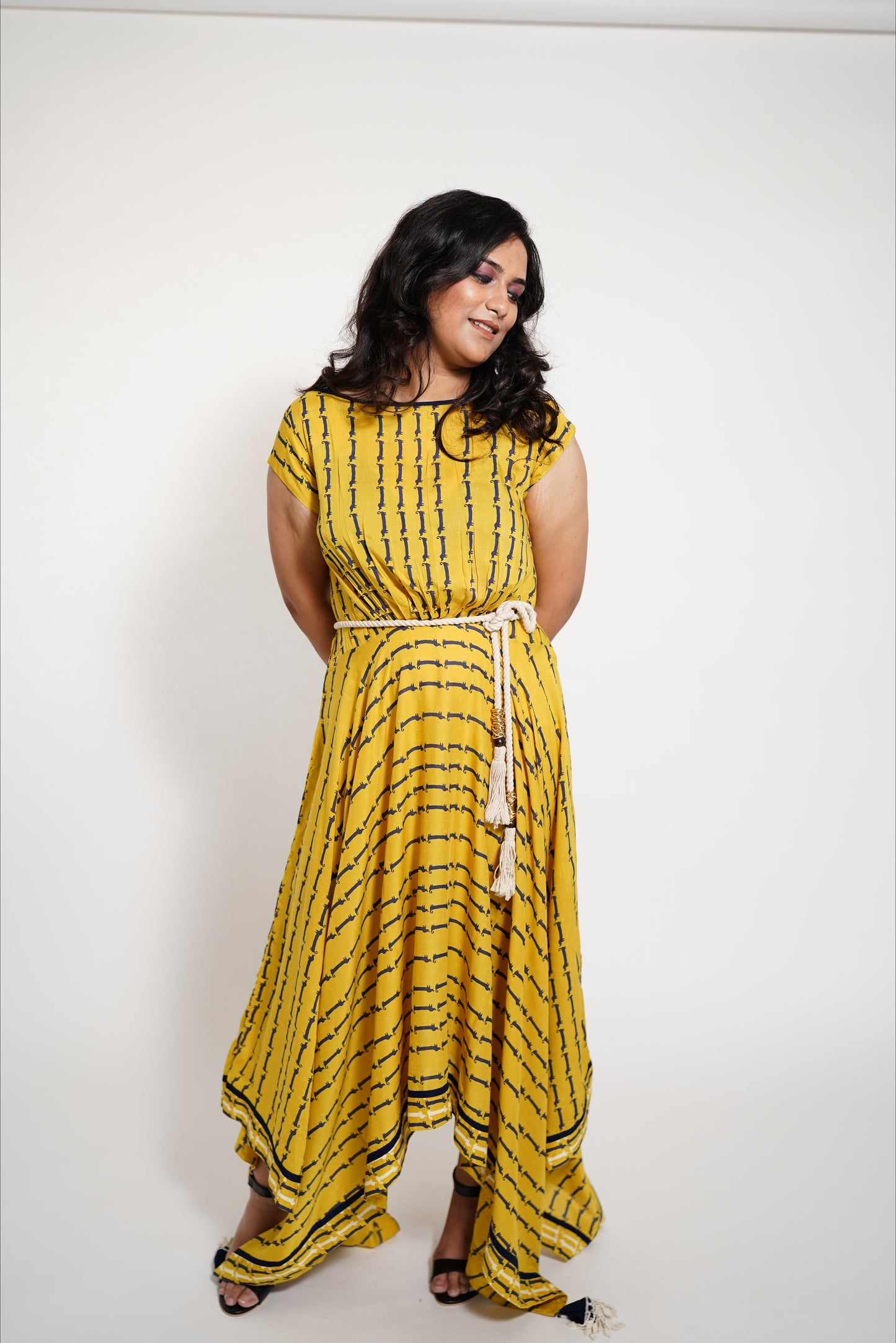 Yellow indowestern Dress