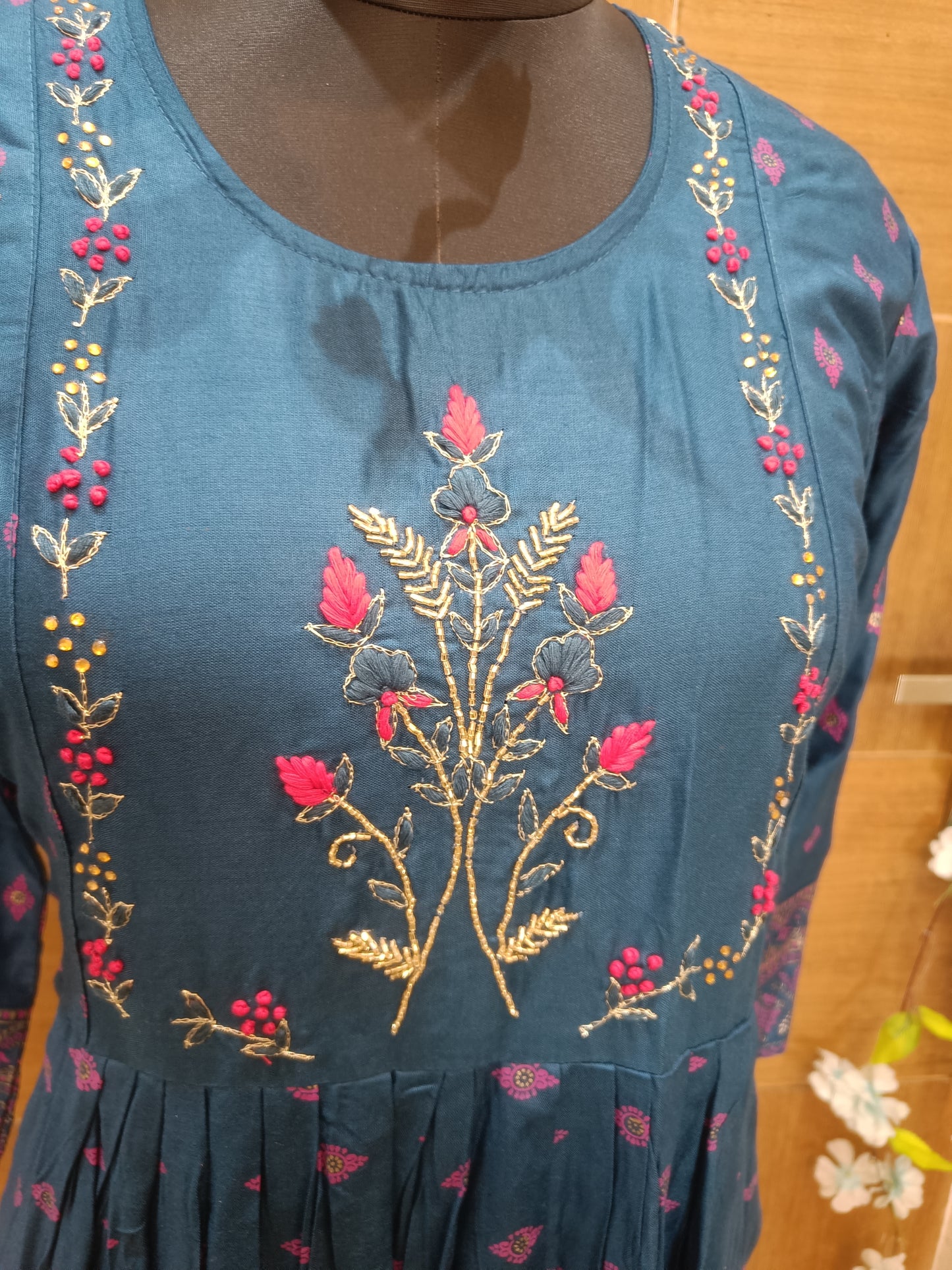 Dark Blue A-line Middy Dress