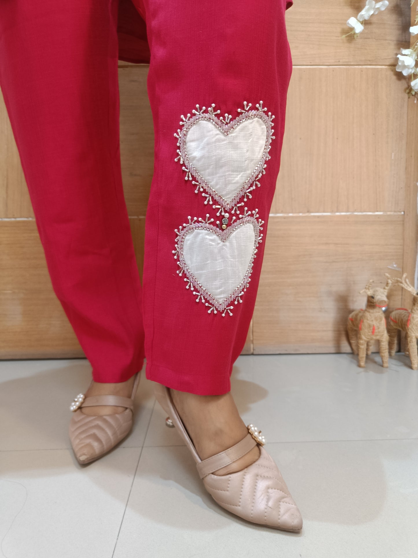 Sufia Red christmas Co-ord Set