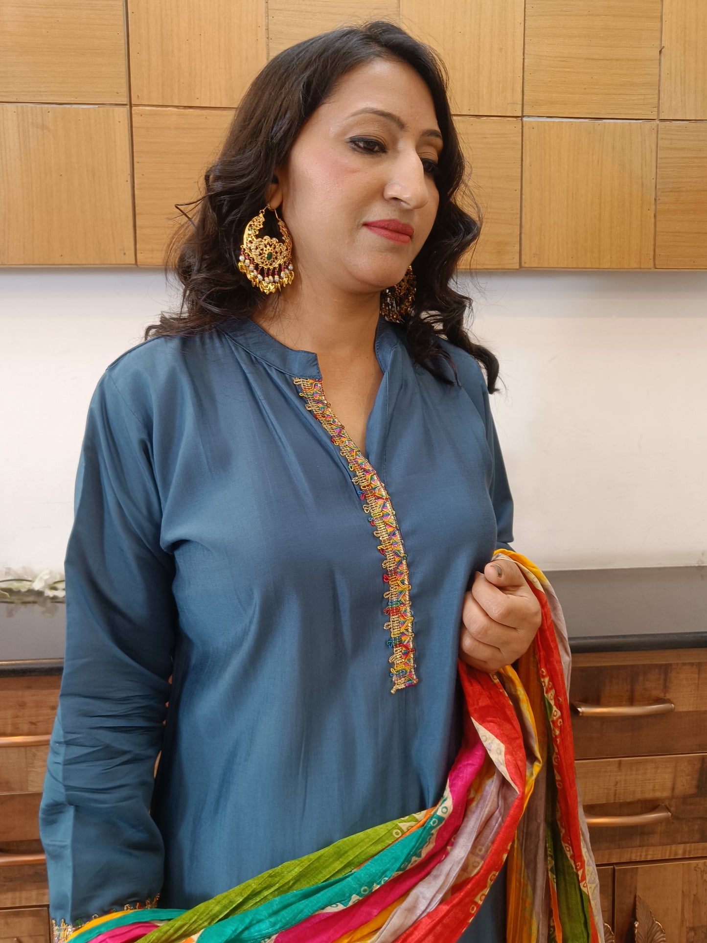 Rajwada Blue Afgani Suit set
