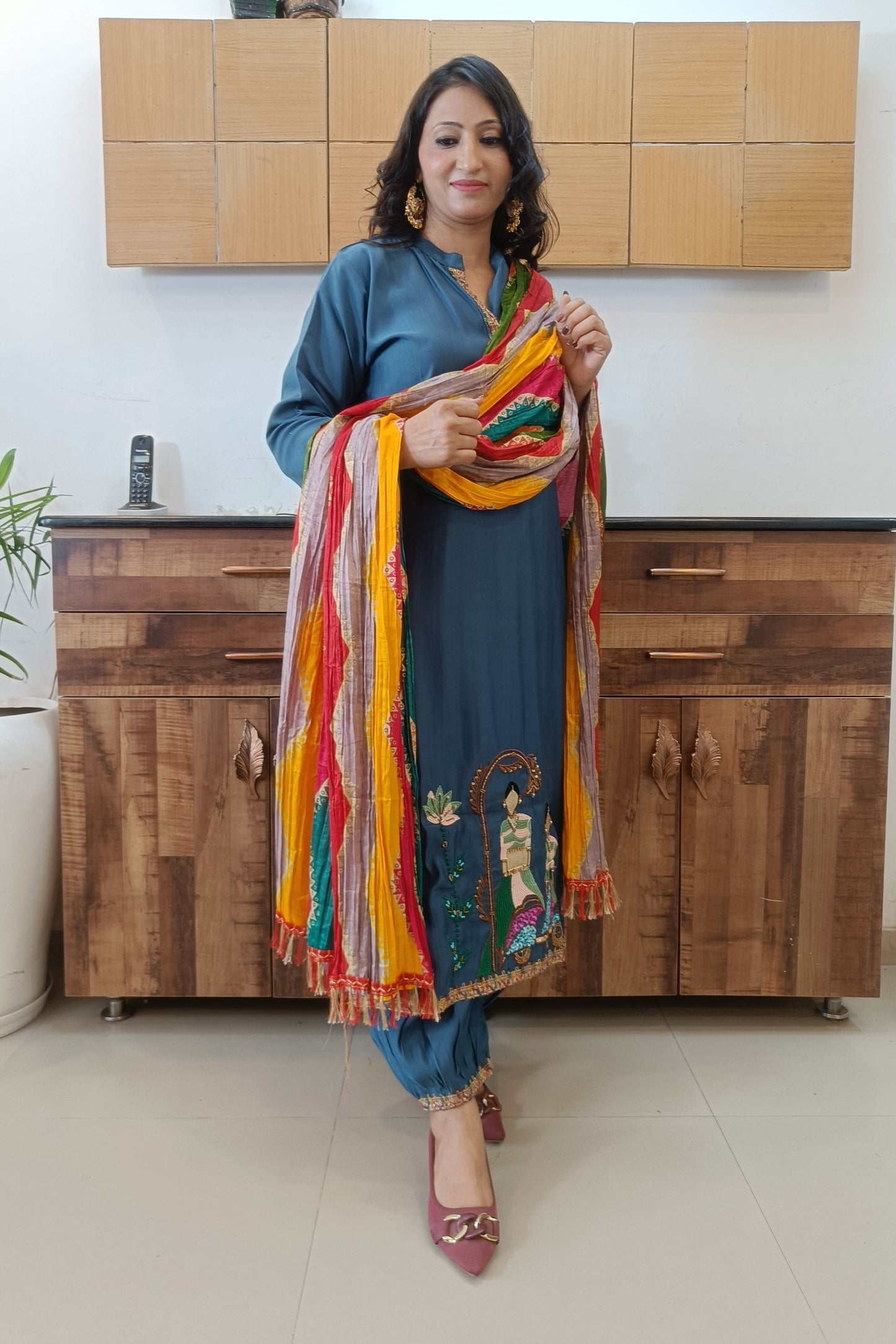 Rajwada Blue Afgani Suit set
