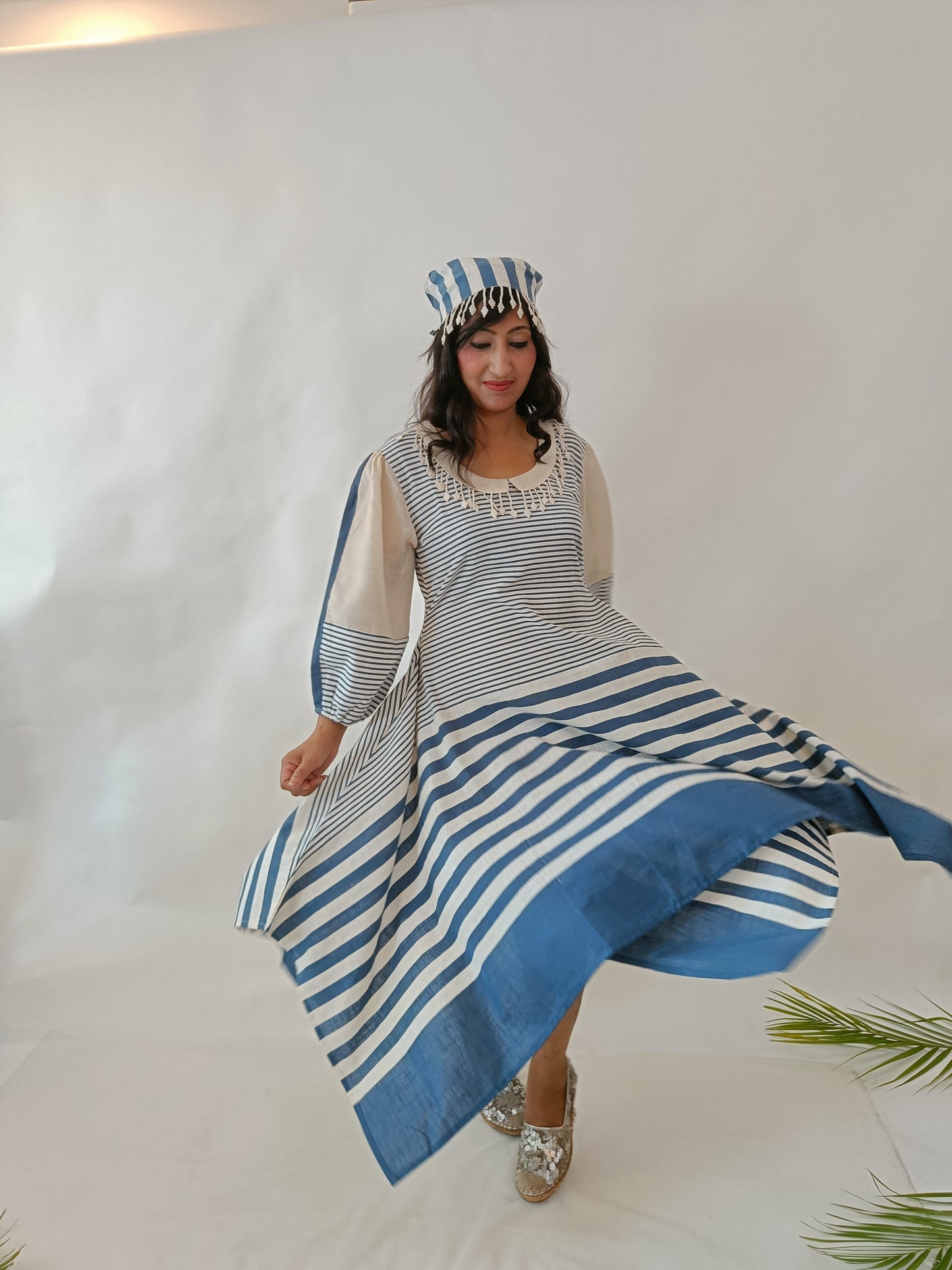 Bela Blue indowestern pure cotton kurti