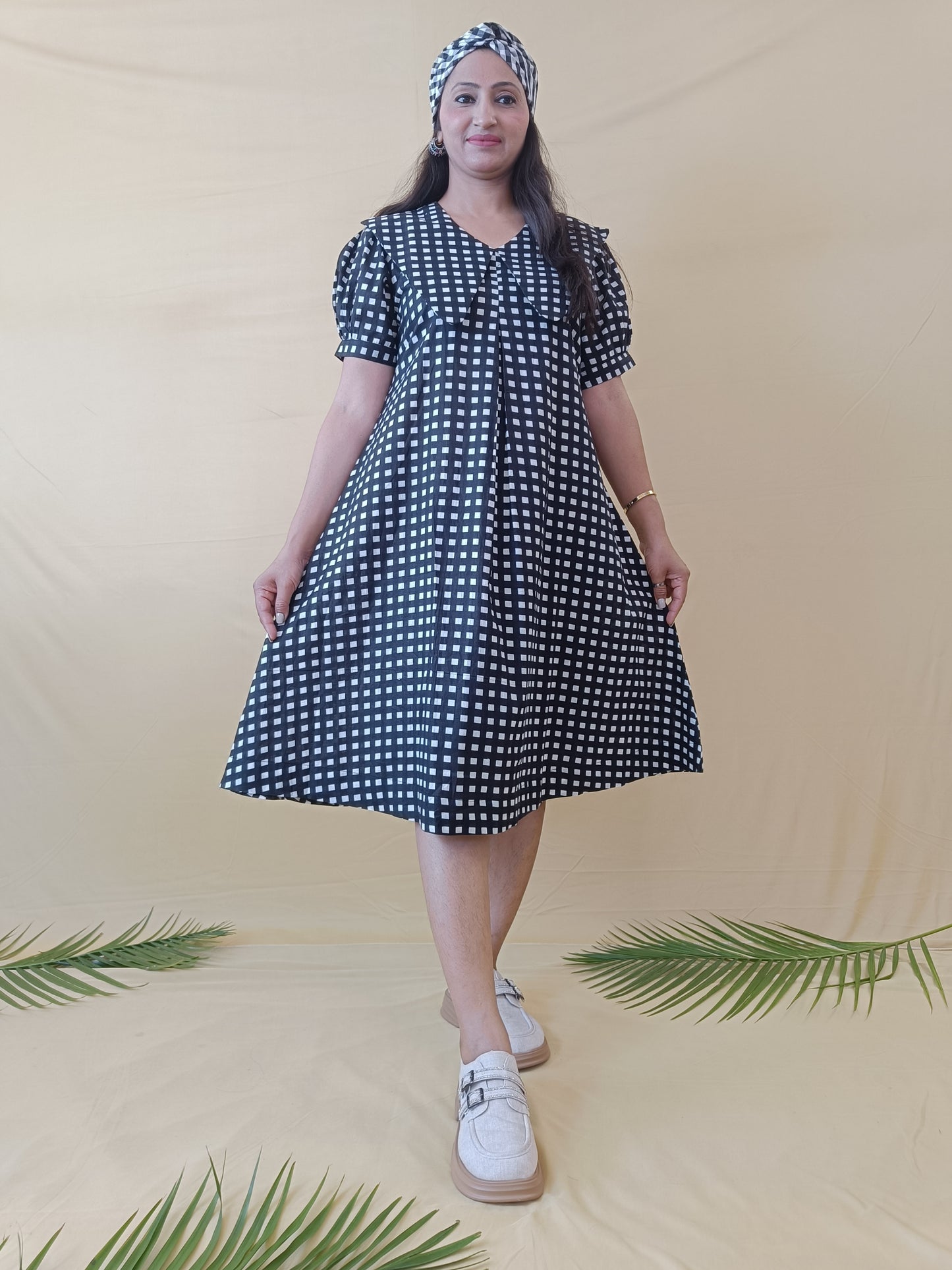 Magic Black Pure Cotton Middy Dress
