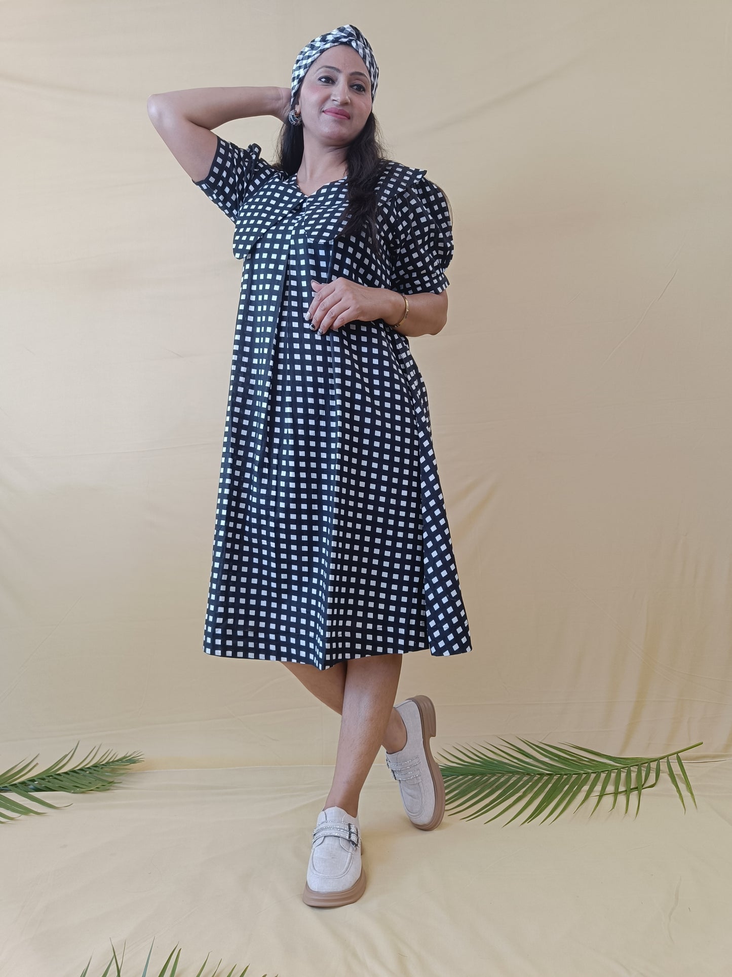 Magic Black Pure Cotton Middy Dress