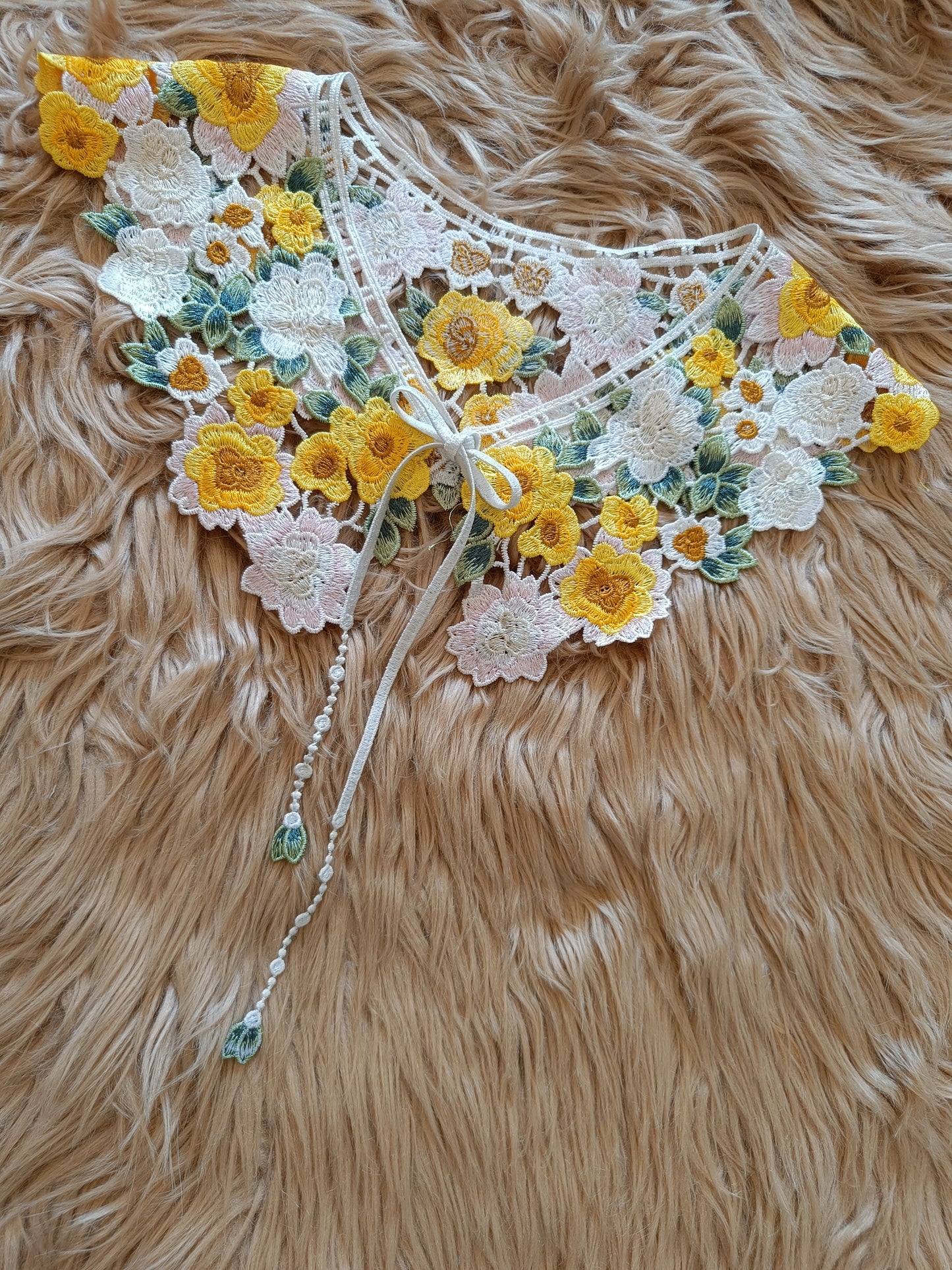 Yellow Crochet Collar