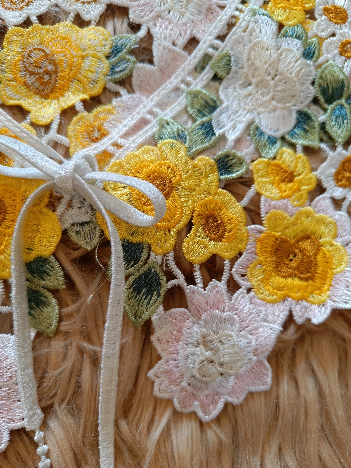 Yellow Crochet Collar