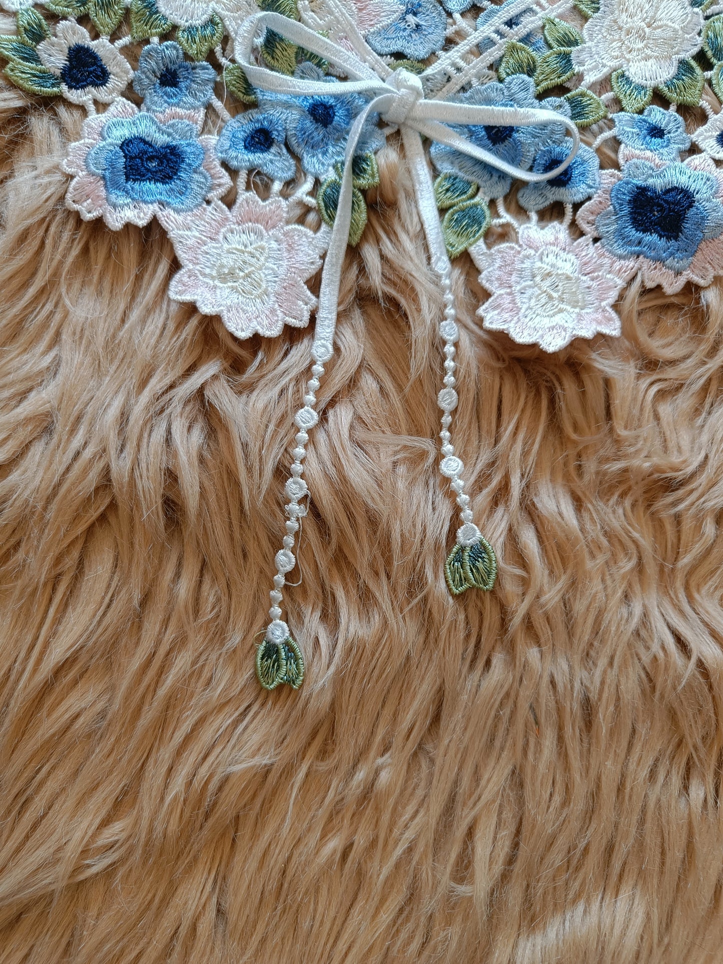 Blue Crochet Collar