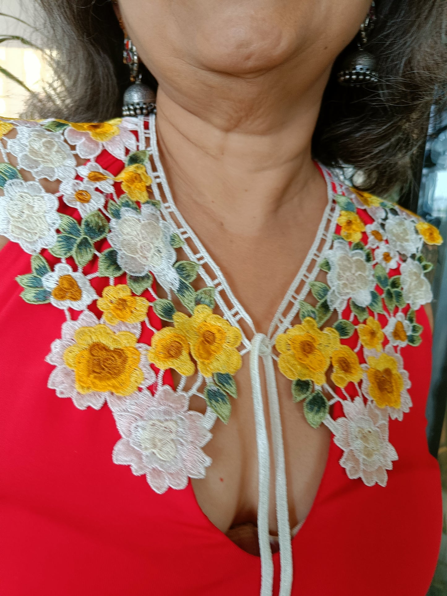 Yellow Crochet Collar
