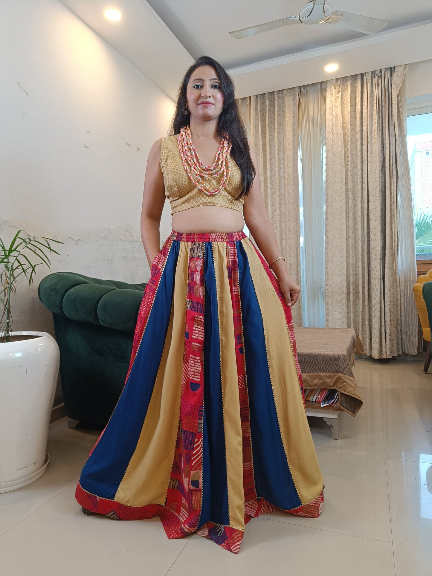 Chandni Blue cotton Skirt