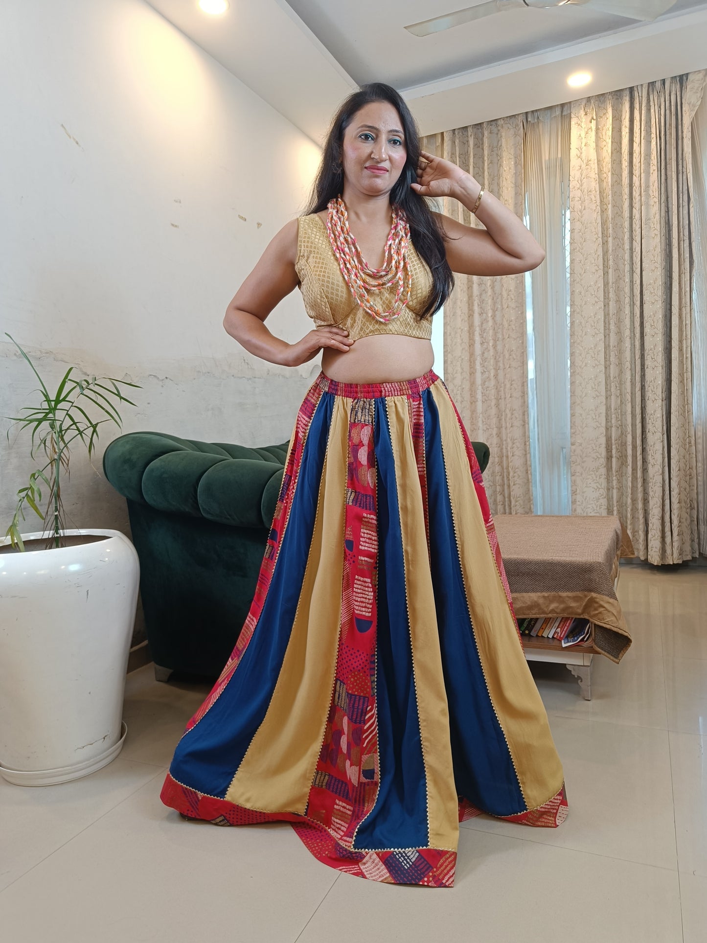 Chandni Blue cotton Skirt