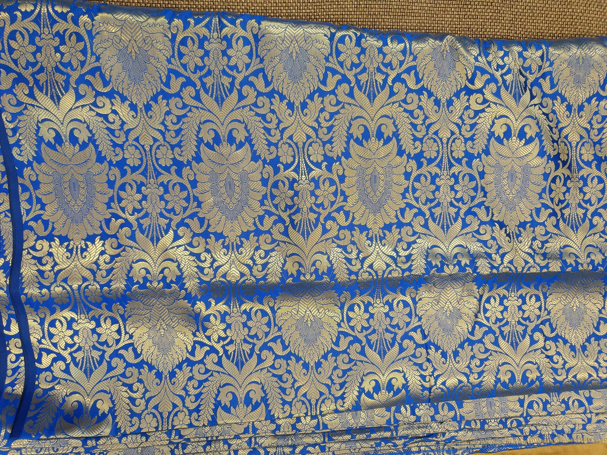 Blue-Blue Brocade Sharara Suit Set