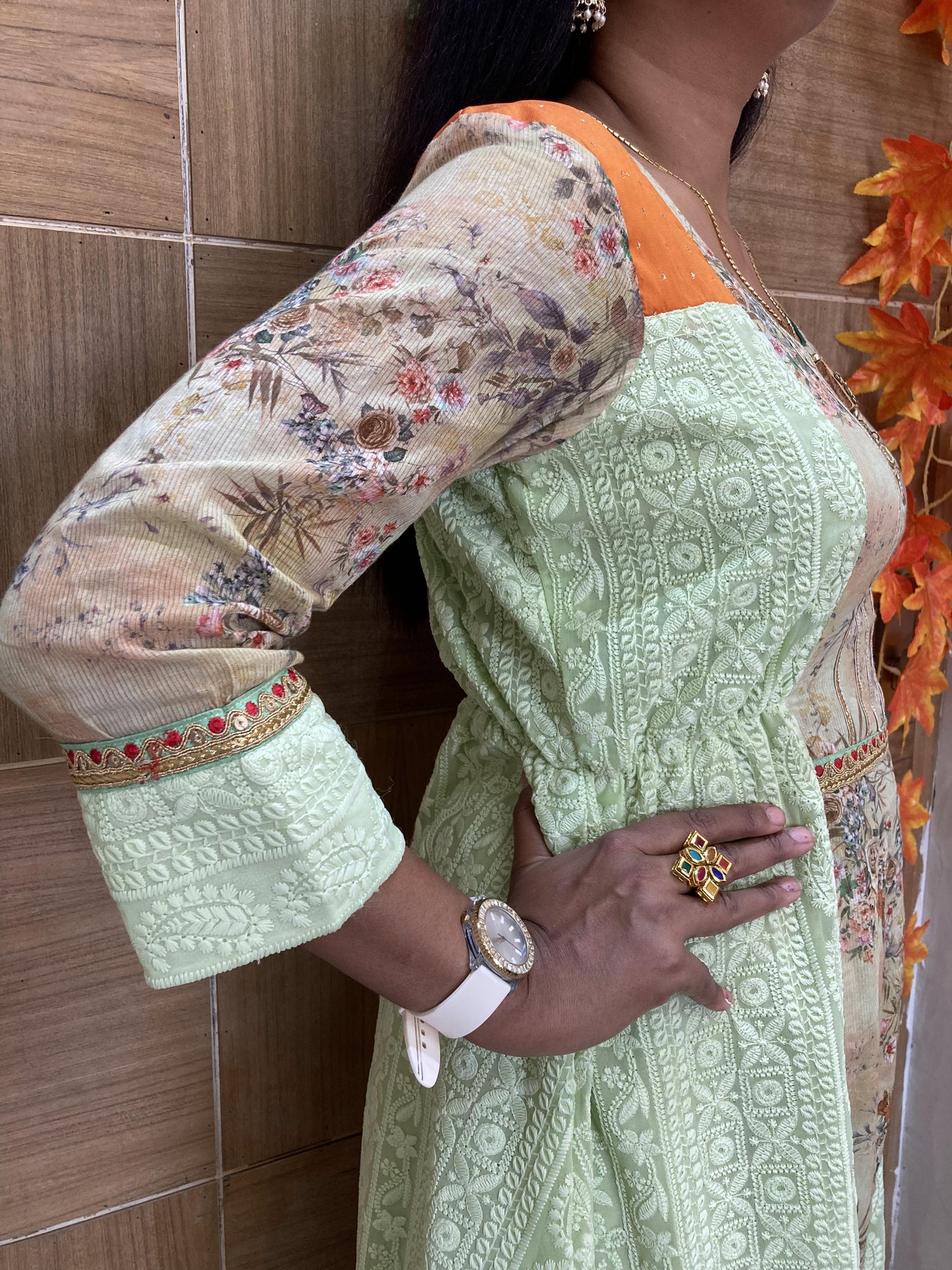 Mint Green Designer kurti Set