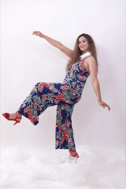 Blue Designer Jump Suit solitaire collar( Set of 2)