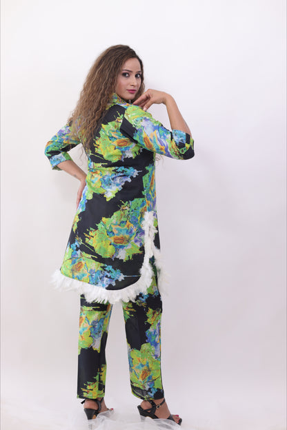 Black green fusion (set of 2) co-ord set