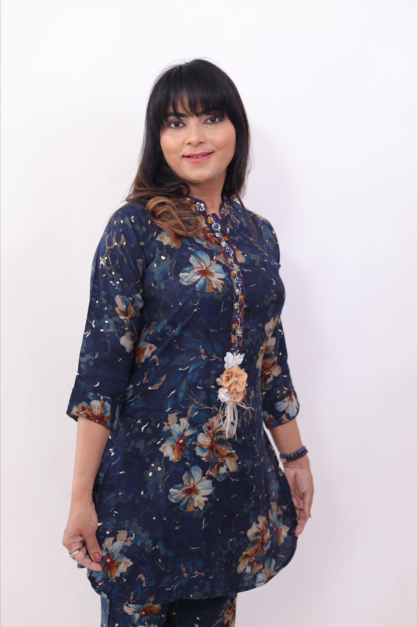 Blue designer fusion (set of 2) co-ord Set