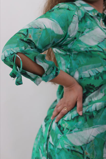 Pine green digital printed designer Co-ord Set
