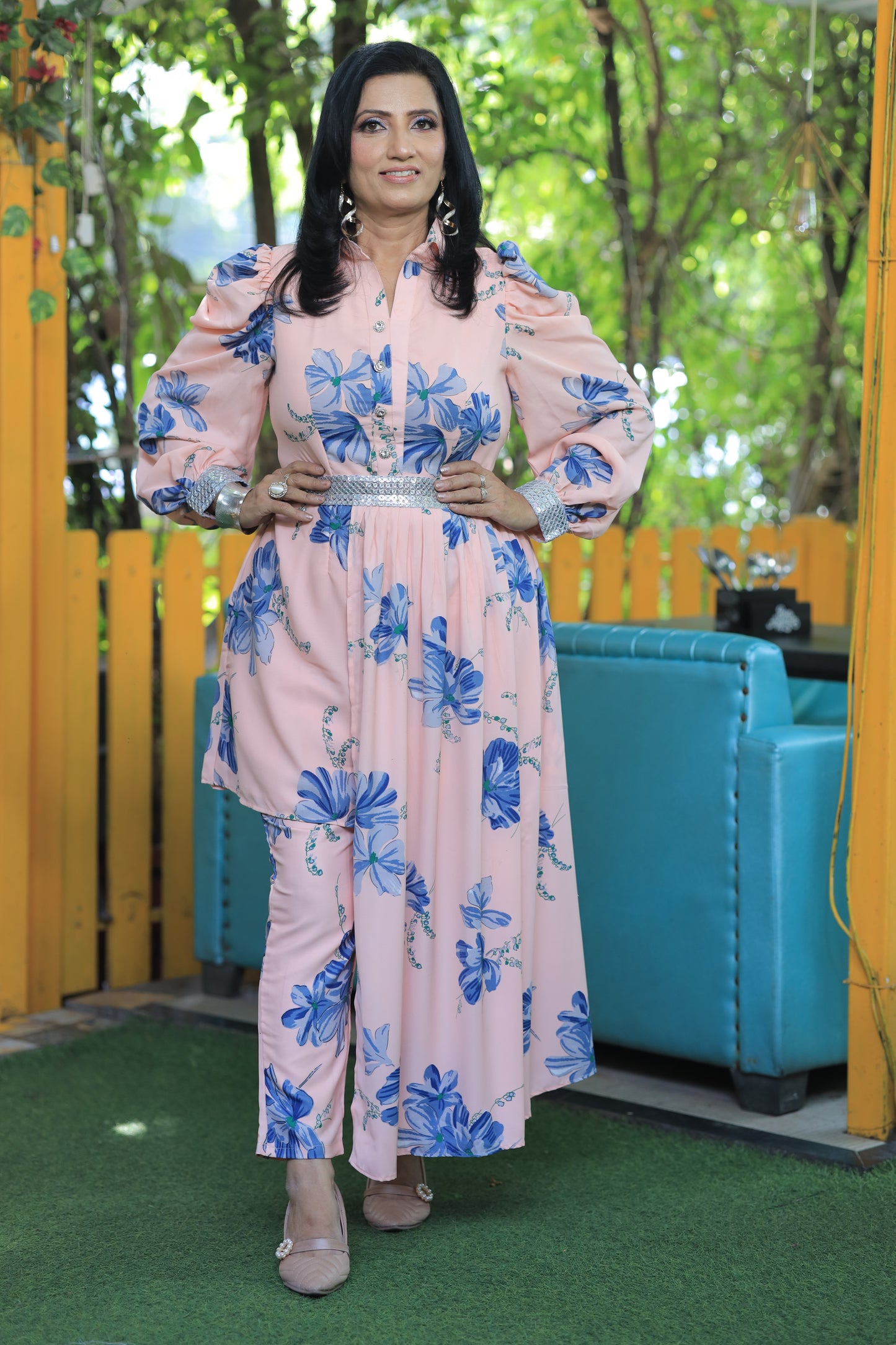 Peach Indowestern (Set of 3) Dress