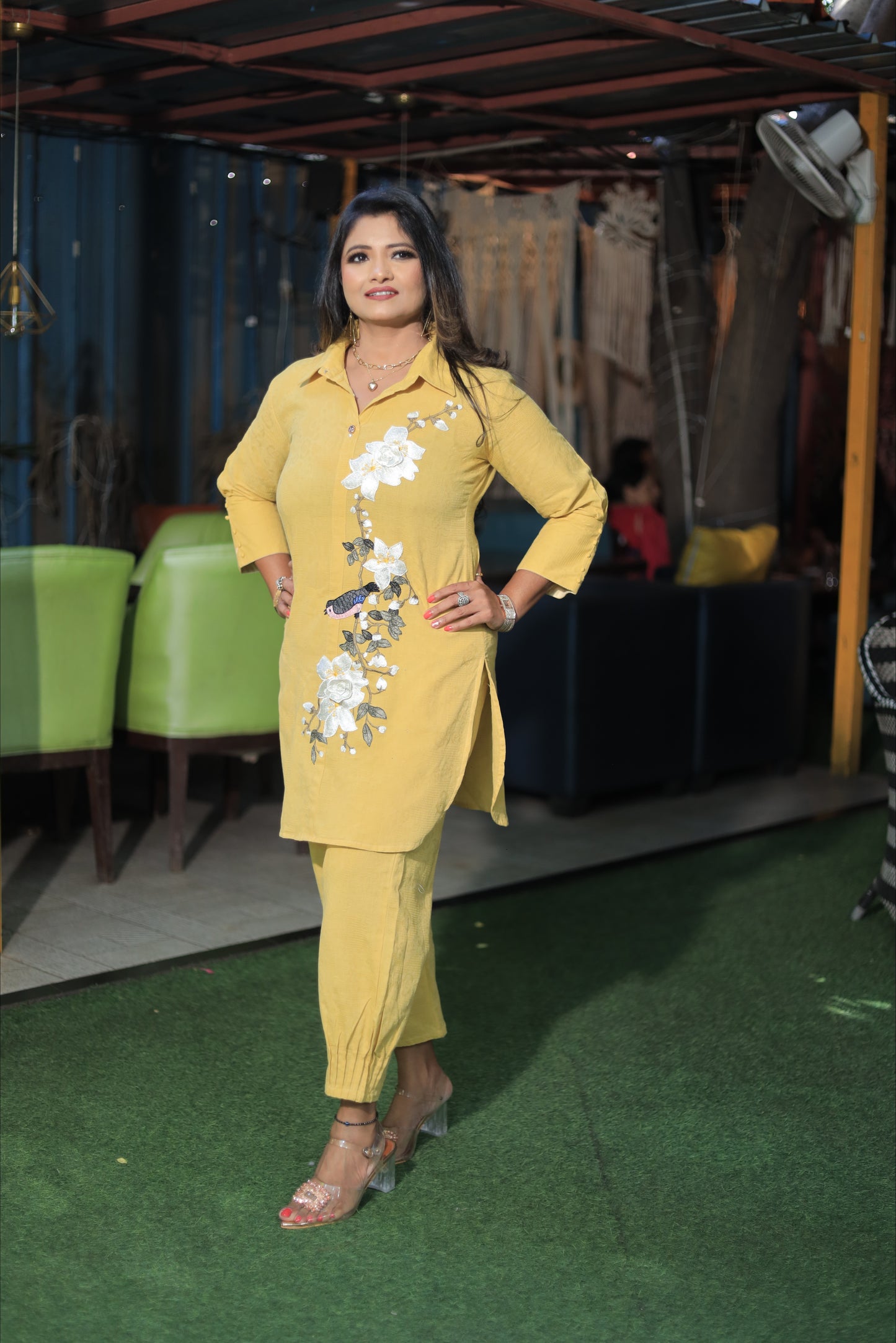 Sufia Yellow (Set of 2) Co-ord Set