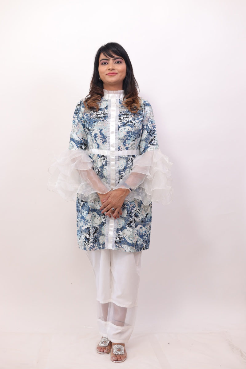 Denim Blue Fusion Suit Set