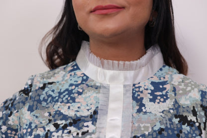Denim Blue Fusion Suit Set