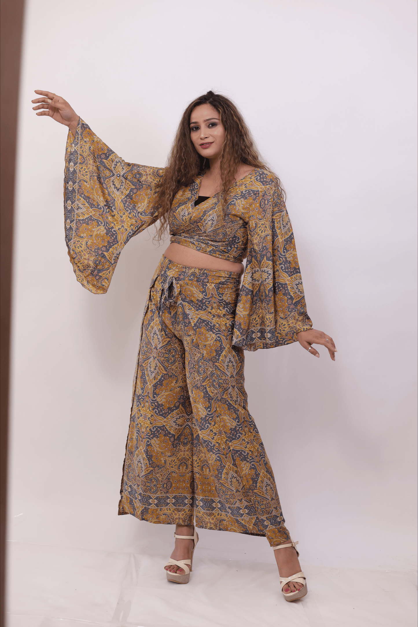 Mustard Beach wear (Set of 2) Co-Ord Set