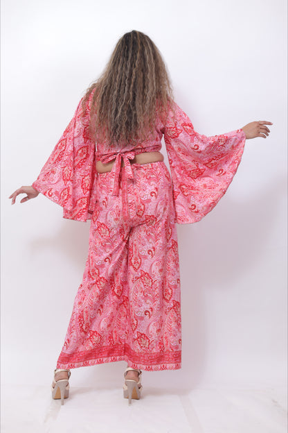Pink Beach wear (Set of 2) Co-ord Set