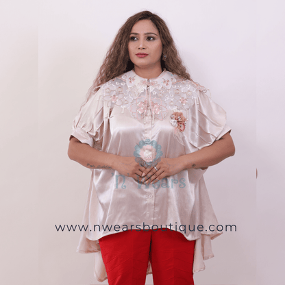Baby  Pink Designer Detachable Cape