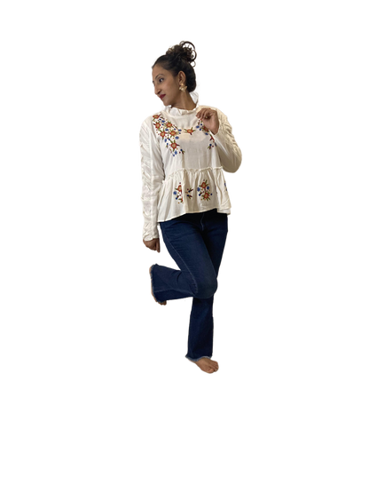 Cream Western cotton  Top