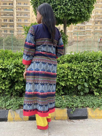 Blue printed Pure cotton (set of 2) suit set