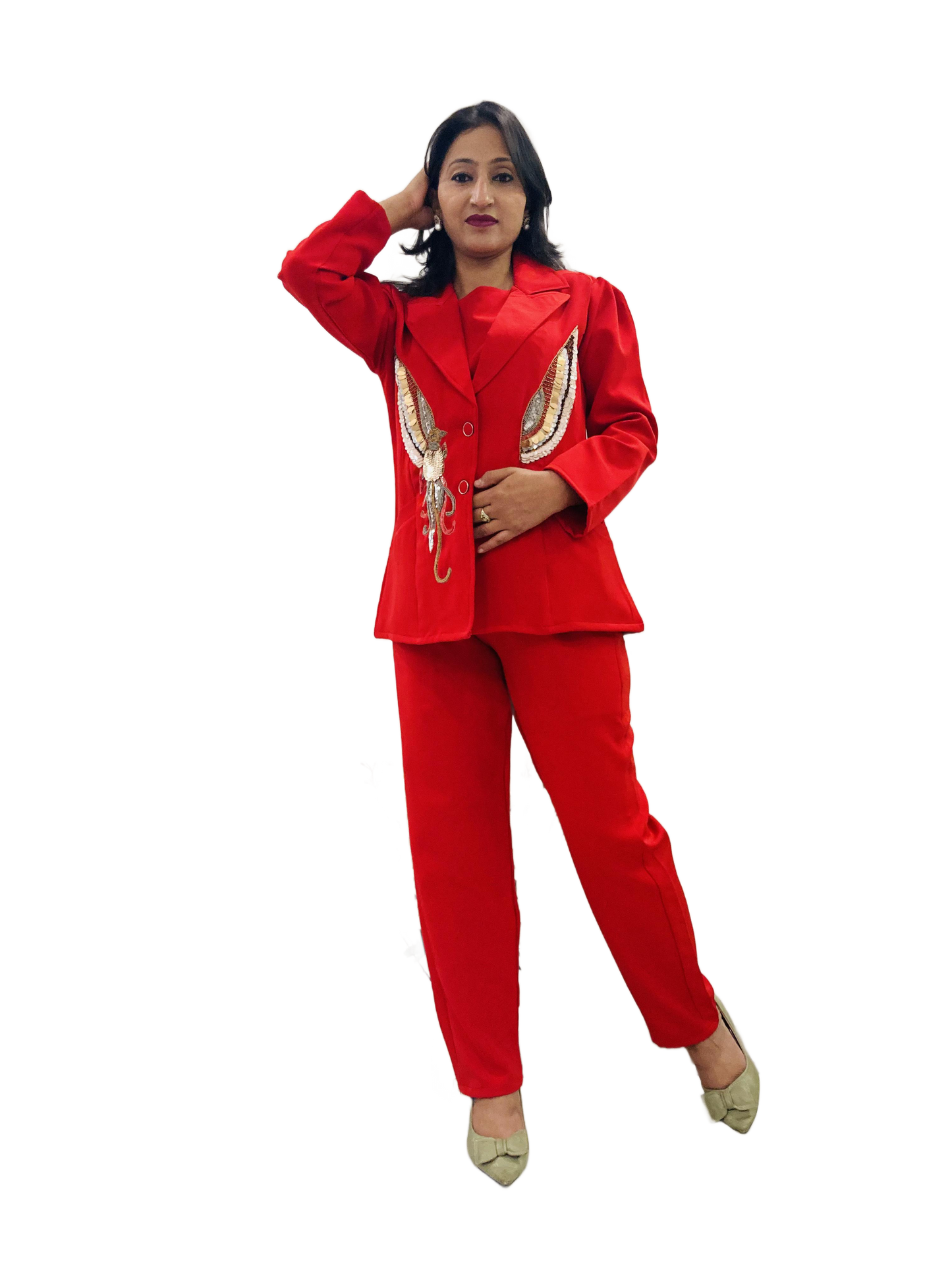 Red (Set of 3) Co-ord Set