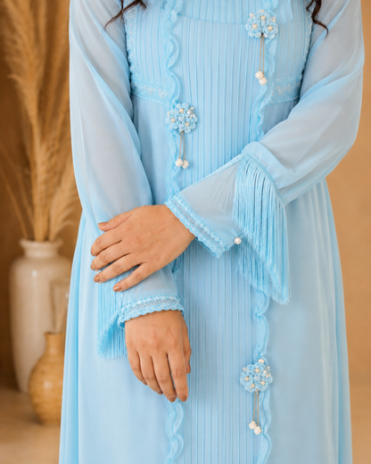 Powder Blue Pakistani Style Kurta Set