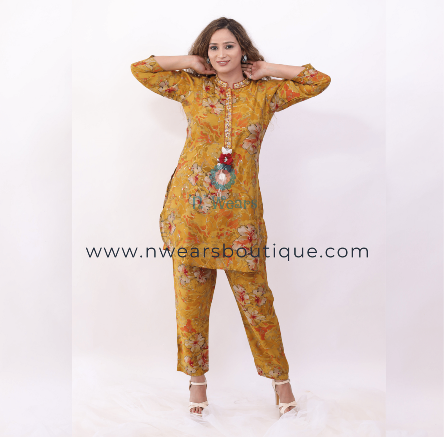 Mustard Yellow designer fusion (set of 2) co-ord Set