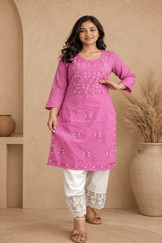 Lilac Pearl Straight Kurti