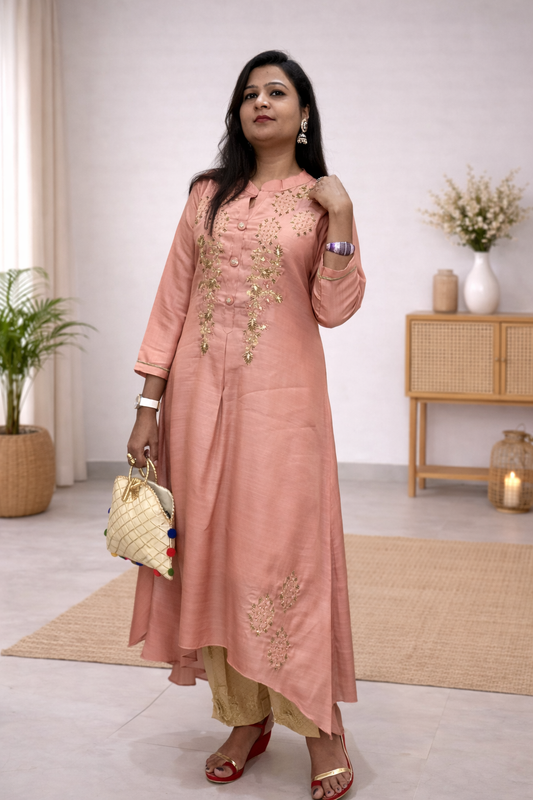 Rose Gold up & down Designer Suit Set
