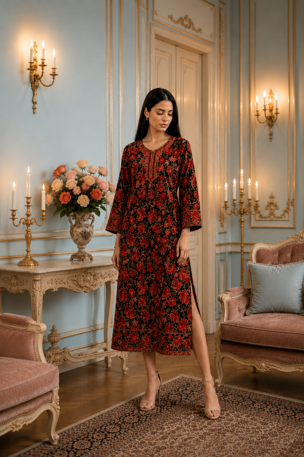 Gulzaar Black Kashmiri Embroidery Kurti