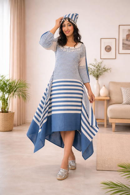 Bela Blue indowestern pure cotton kurti