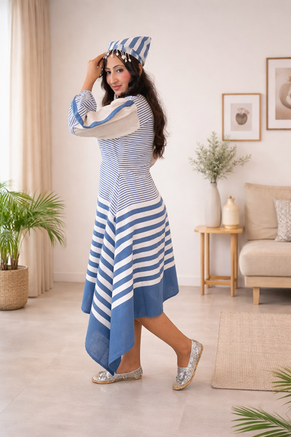 Bela Blue indowestern pure cotton kurti