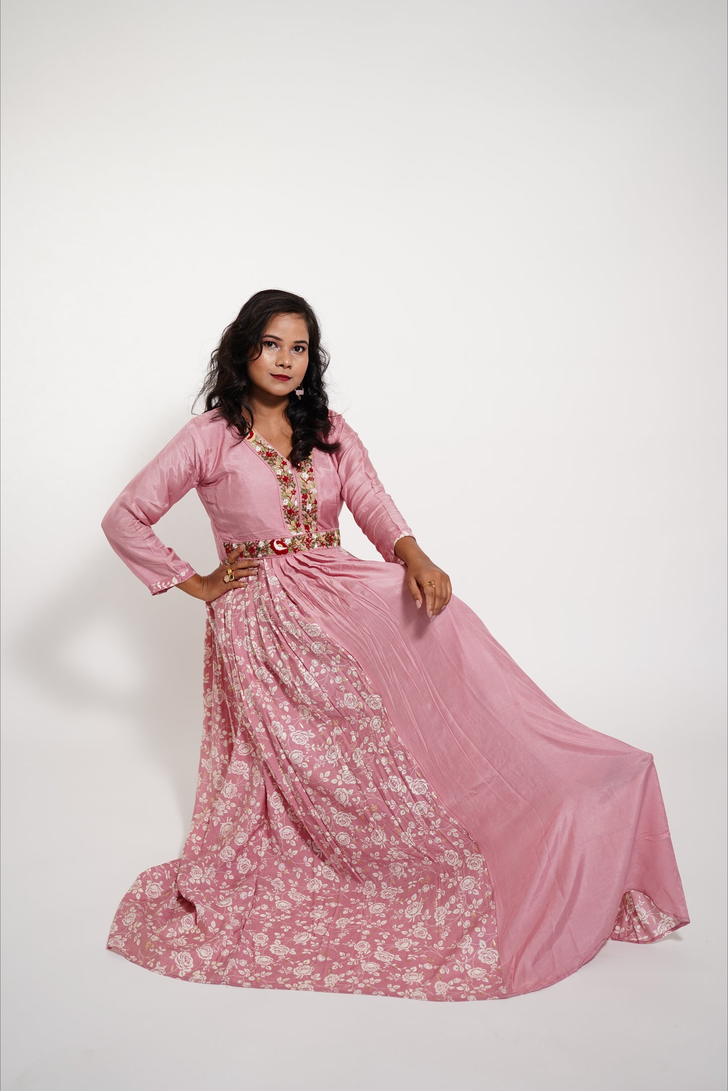 Pink Designer long Suit Anarkali Dress