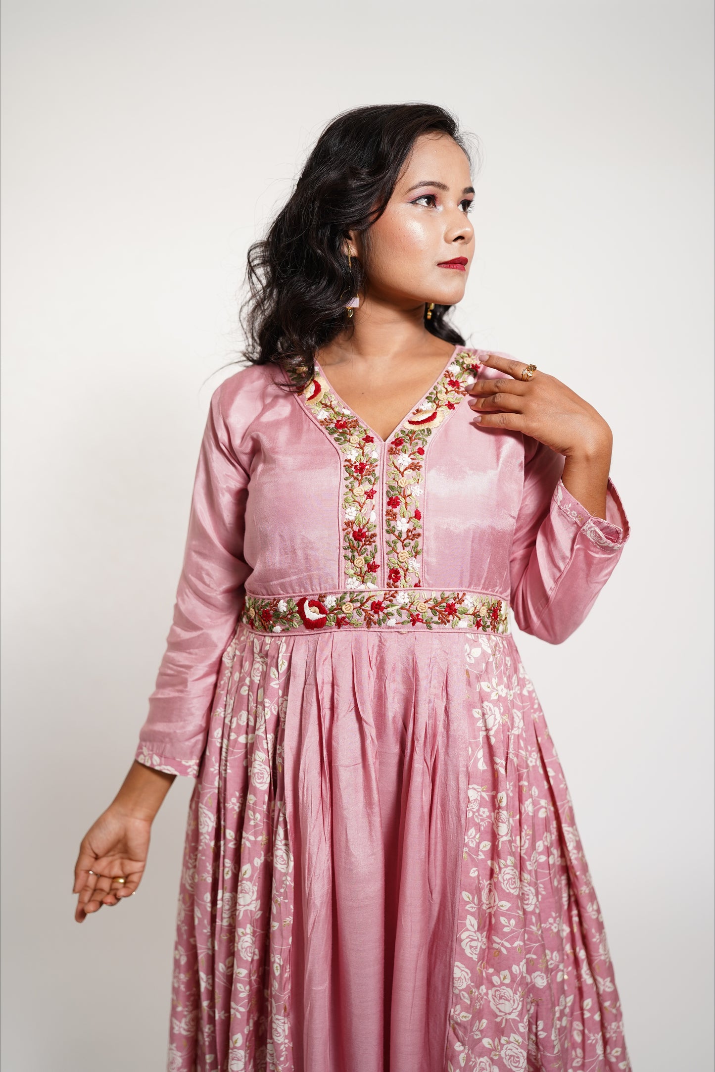 Pink Designer long Suit Anarkali Dress