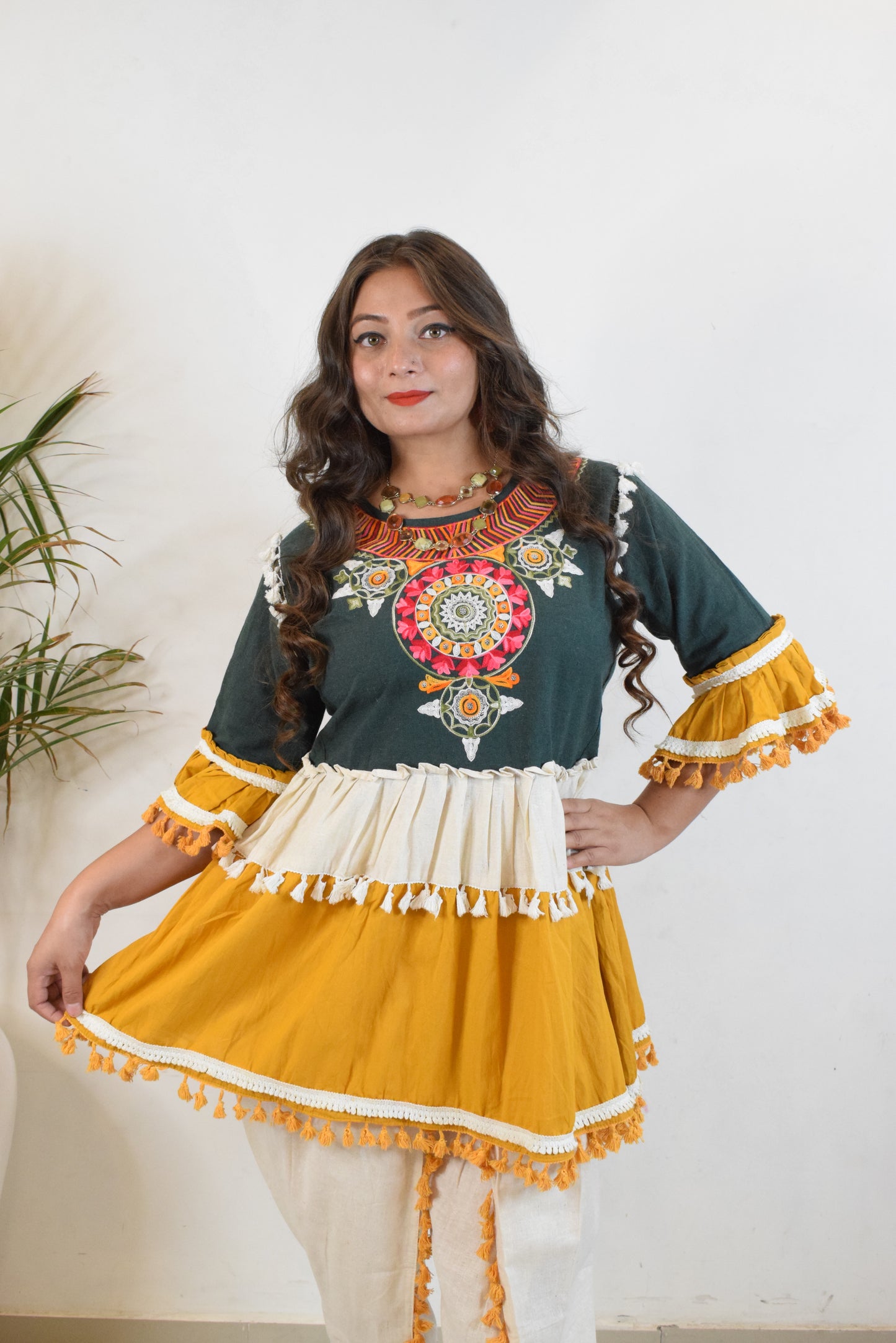 Mustard  Dandiya Dress