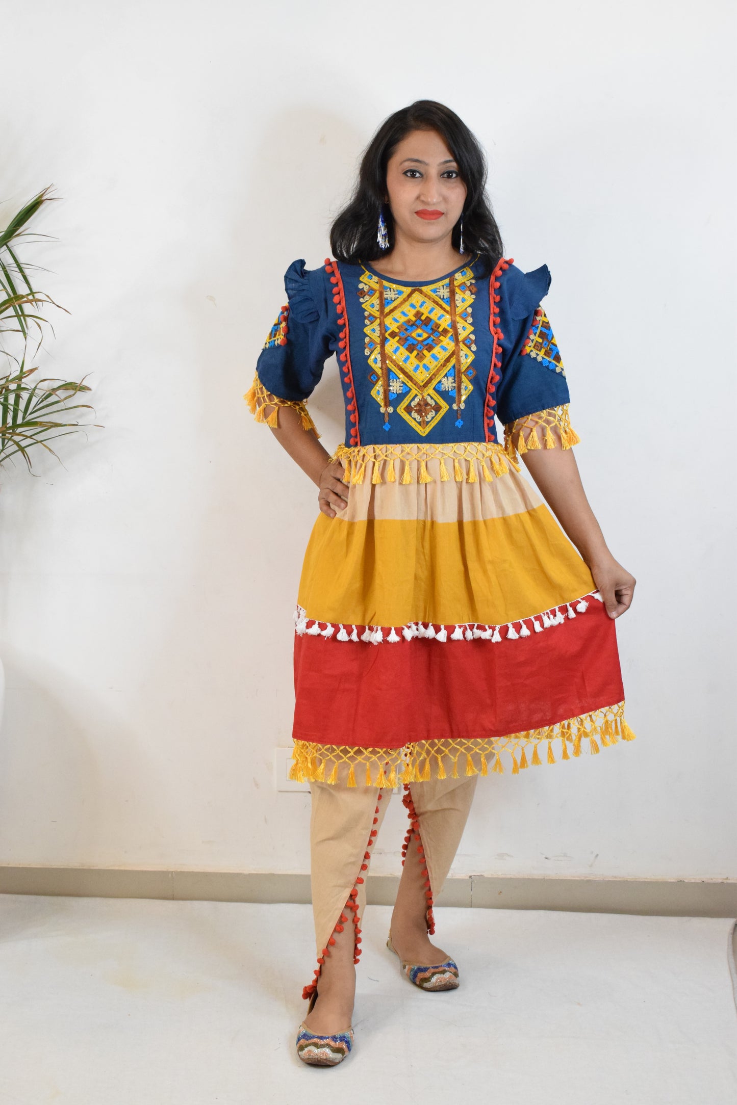 Multicolor Dandiya Dress