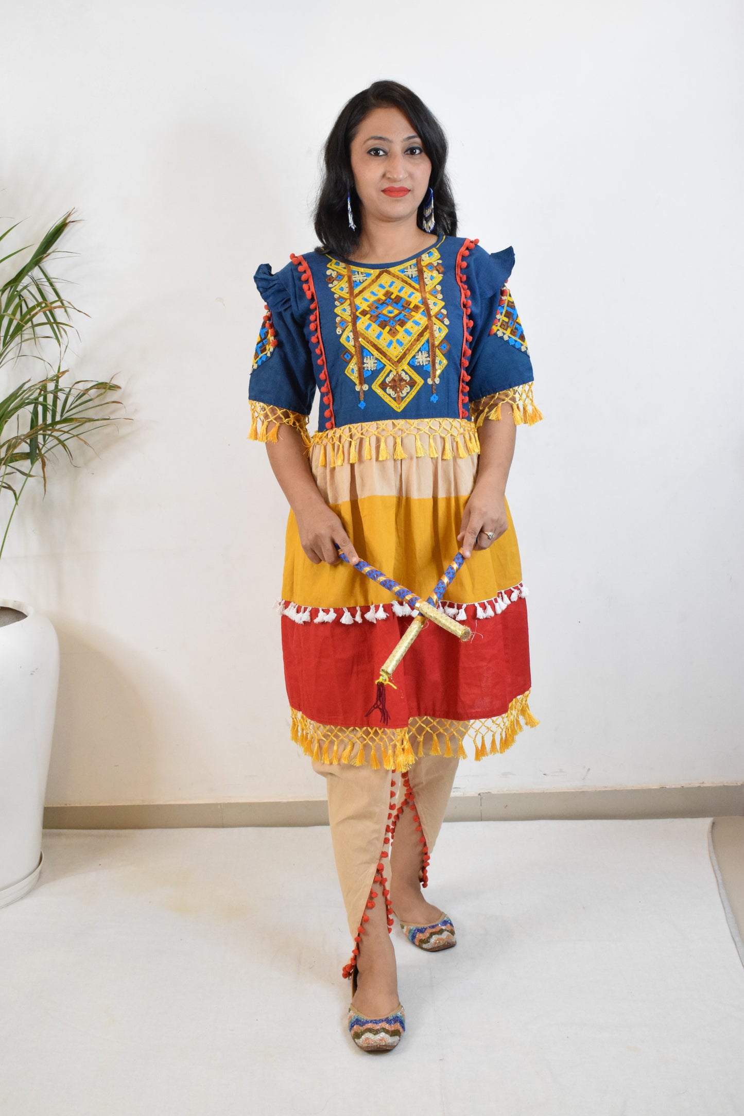 Multicolor Dandiya Dress