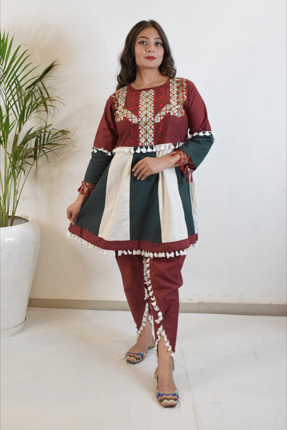 Maroon Dandiya Dress