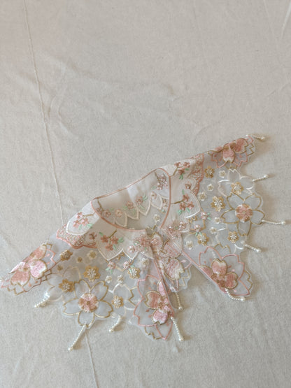 Baby  Pink Designer Detachable Cape