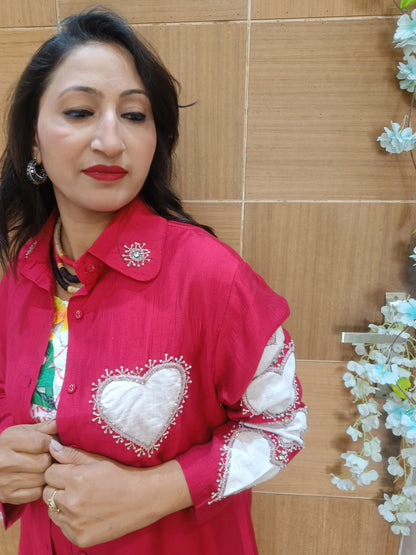 Sufia Red christmas Co-ord Set