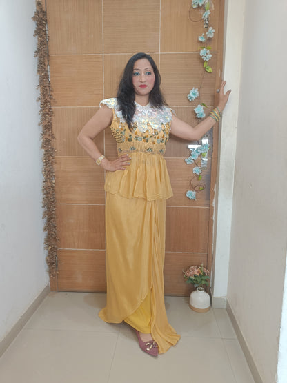 Green Designer Detachable Cape