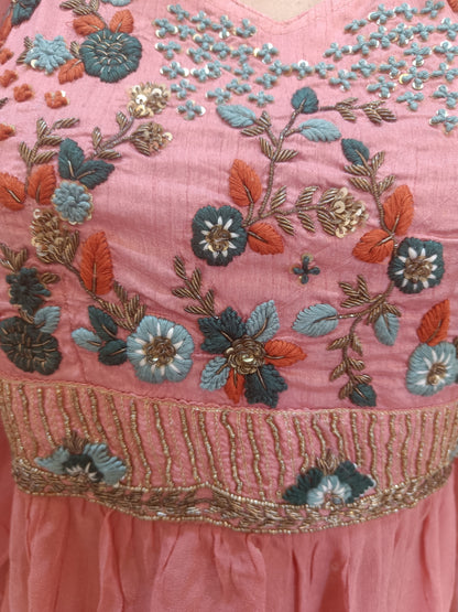 Blue Indowesten Party Wear Lehanga Set