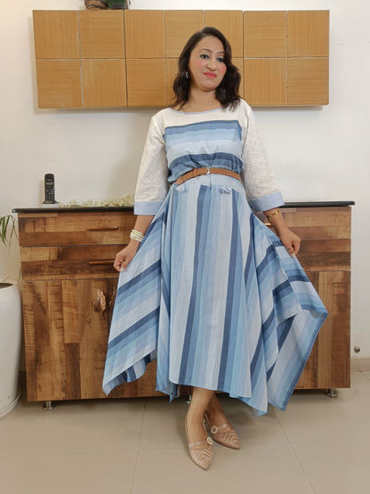 Blue IndoWestern Kurti