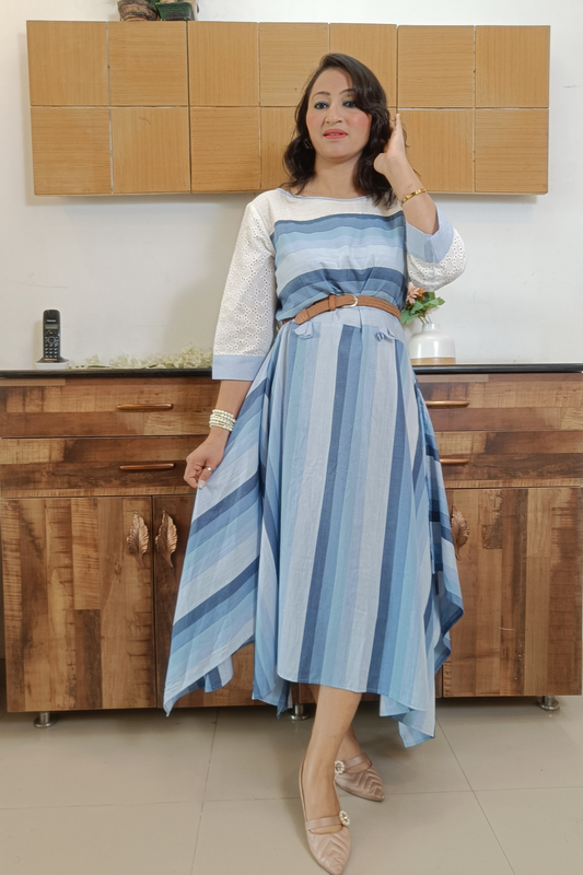 Blue IndoWestern Kurti